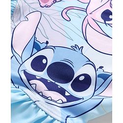 Babyhug Disney Lycra Sleeveless V Cut Swimsuit With Lilo & Stitch Graphics - Blue