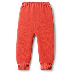 Babyhug Knitted Full Sleeves Hooded Sweater Set - Red