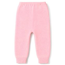 Babyhug Knitted Full Sleeves Sweater Set With Bunny Print - Pink