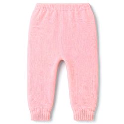 Babyhug Knitted Full Sleeves Sweater Set With Bunny Print - Pink