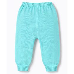 Babyhug Knitted Full Sleeves Solid Sweater Set with Cable Knit Design - Light Blue