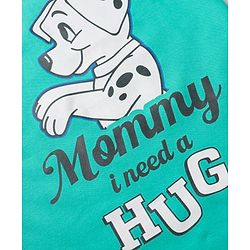 Babyhug Disney 100% Cotton Knit Half Sleeves Striped Onesies With 101 Dalmatians Graphics Pack Of 3 - Blue Green & White