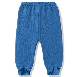 Babyhug Knitted Full Sleeves Sweater Set With Star Design - Blue