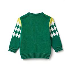 Babyhug Knitted Full Sleeves Sweater Set - Green
