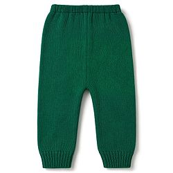 Babyhug Knitted Full Sleeves Sweater Set - Green