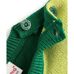 Babyhug Knitted Full Sleeves Sweater Set - Green