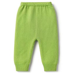 Babyhug Knitted Full Sleeves Striped Sweater Set - Green