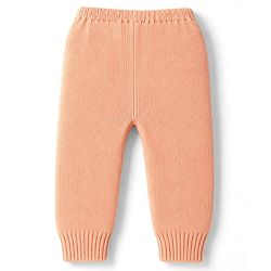 Babyhug Knitted Full Sleeves Sweater Set - Peach