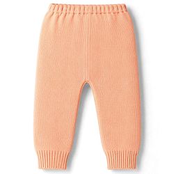 Babyhug Knitted Full Sleeves Sweater Set - Peach