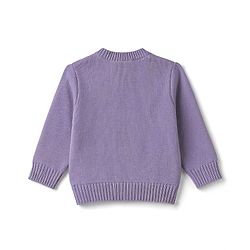 Babyhug Knitted Full Sleeves Sweater Set - Lavender