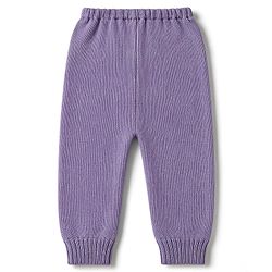 Babyhug Knitted Full Sleeves Sweater Set - Lavender