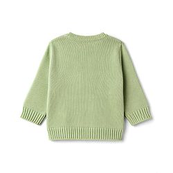 Babyhug Knitted Full Sleeves Sweater Set  - Green