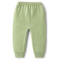 Babyhug Knitted Full Sleeves Sweater Set  - Green