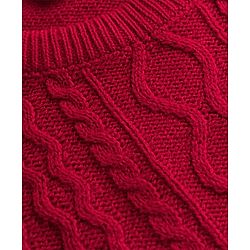Babyhug Knitted Full Sleeves Sweater Set - Red