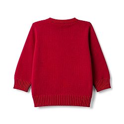 Babyhug Knitted Full Sleeves Sweater Set - Red