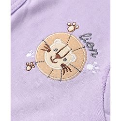 Babyhug 100% Cotton Interlock Knit Jhablas with Lion & Cloud Print Pack of 3 in White Purple & Green