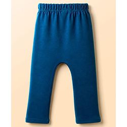 Babyhug 100% Cotton Interlock Knit Full Length Diaper Leggings with Stripes & Fruits Print Pack of 3 - Blue