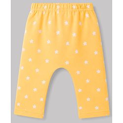 Babyhug 100% Cotton Knit Full Length Striped Star & Vehicles Printed Diaper Leggings Pack of 3 - Multicolor