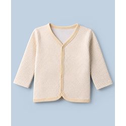 Babyhug 100% Cotton Interlock Knit Jhablas with Full Sleeves and Truck Print Pack of 3 in Cream