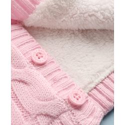 Babyhug Fur- Lined Hooded Sweater PINK 18-24m