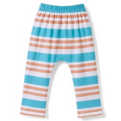 Babyhug Cotton Interlock Knit Full Length Diaper Leggings With Sea Life Print Pack of 3 - Multicolor