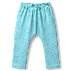 Babyhug Cotton Interlock Knit Full Length Diaper Leggings With Sea Life Print Pack of 3 - Multicolor