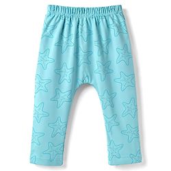 Babyhug Cotton Interlock Knit Full Length Diaper Leggings With Sea Life Print Pack of 3 - Multicolor
