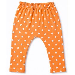 Babyhug Cotton Knit Full Length Diaper Leggings With Floral Heart & Rainbow Print Pack of 3 - Multicolor