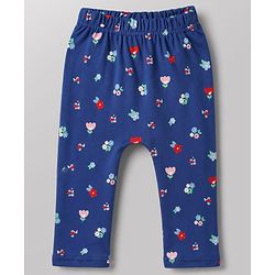 Babyhug Interlock Knit Full Length Printed Diaper Leggings Pack of 3 - Multicolor