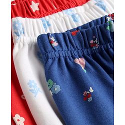 Babyhug Interlock Knit Full Length Printed Diaper Leggings Pack of 3 - Multicolor