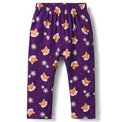 Babyhug Interlock Knit Full Length Diaper Leggings with Fox & Star Print Pack of 3 - Multicolor