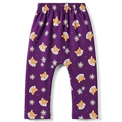 Babyhug Interlock Knit Full Length Diaper Leggings with Fox & Star Print Pack of 3 - Multicolor