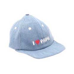 Babyhug Denim Woven Baseball Cap With Text Embroidery Light Blue - Diameter 14.5 cm
