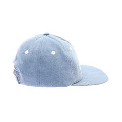 Babyhug Denim Woven Baseball Cap With Text Embroidery Light Blue - Diameter 14.5 cm
