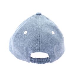 Babyhug Denim Woven Baseball Cap With Text Embroidery Light Blue - Diameter 14.5 cm