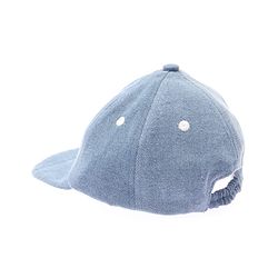 Babyhug Denim Woven Baseball Cap With Text Embroidery Light Blue - Diameter 14.5 cm