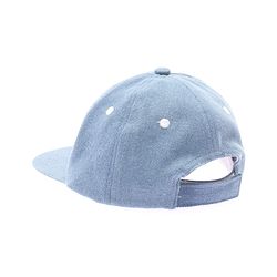 Babyhug Denim Woven Baseball Cap With Text Embroidery Light Blue - Diameter 14.5 cm