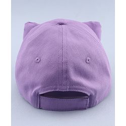 Babyhug 100% Cotton Woven Solid Colour Baseball Cap With Bow Applique - Lilac