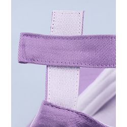 Babyhug 100% Cotton Woven Solid Colour Baseball Cap With Bow Applique - Lilac
