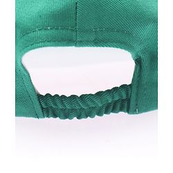 Babyhug 100% Cotton Woven Baseball Cap With Text Embroidery Green - Diameter 14.5 cm
