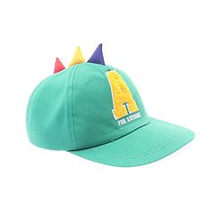 Babyhug 100% Cotton Woven Baseball Cap With Text Embroidery Green - Diameter 14.5 cm