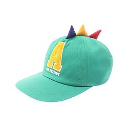 Babyhug 100% Cotton Woven Baseball Cap With Text Embroidery Green - Diameter 14.5 cm