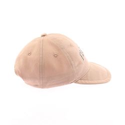Babyhug 100% Cotton Woven Text Embroidered Baseball Cap Light Brown - Diameter 19 cm