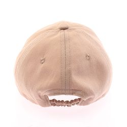 Babyhug 100% Cotton Woven Text Embroidered Baseball Cap Light Brown - Diameter 19 cm