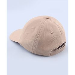 Babyhug 100% Cotton Woven Text Embroidered Baseball Cap Light Brown - Diameter 19 cm