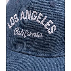 Babyhug Denim Woven Summer Cap With Text Embroidery Blue - Diameter 19 cm