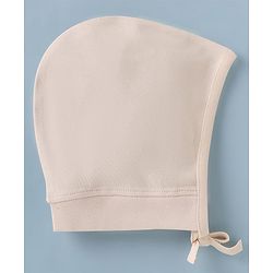 Babyhug 100% Cotton Interlock Knit Printed Cap Pack of 2 White - Diameter 19 cm