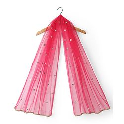Babyhug Woven Half Sleeves Kurti Gharara Set with Floral Embroidery & Dupatta - Fuchsia