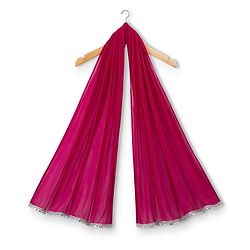 Babyhug Georgette Woven  Sleeveless Floral Embroidered Kurti & Sharara Set With Dupatta - Fuchsia