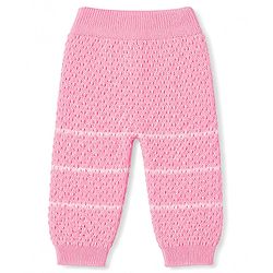 Babyhug Knit Full Raglan Sleeves Hooded Sweater Set with Booties - Pink